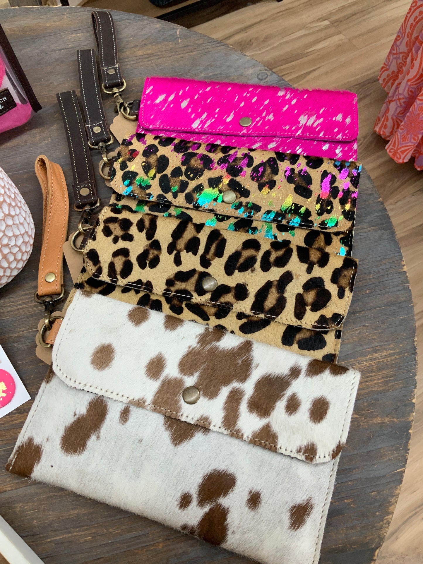 Trendy Leather Wristlet