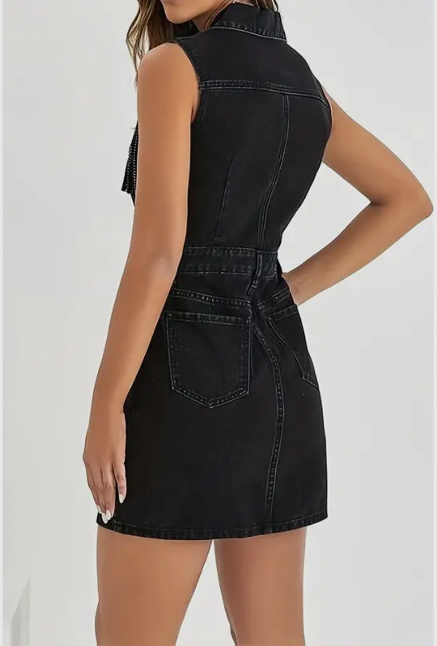 Bling Western Denim Dress