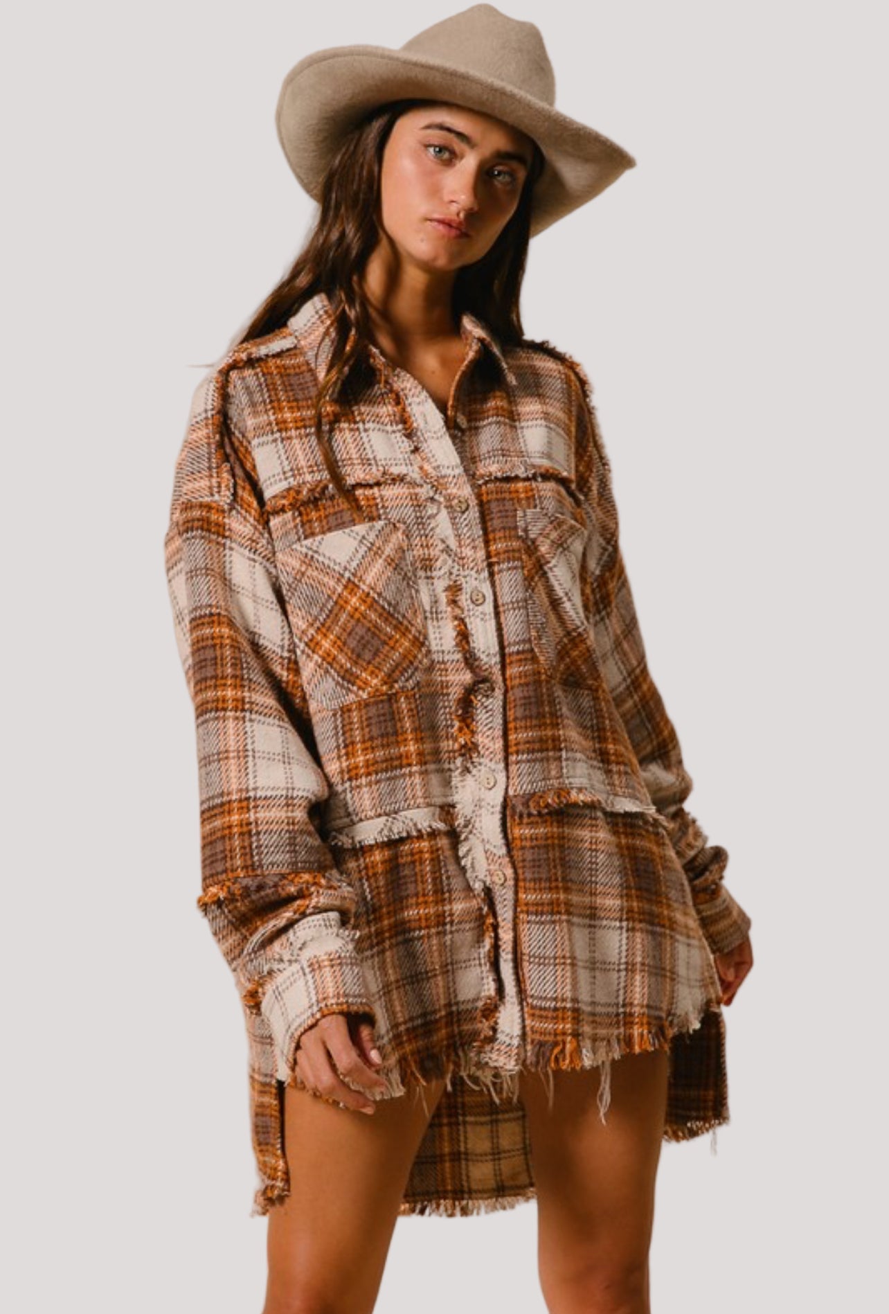 Oversized Plaid Jacket