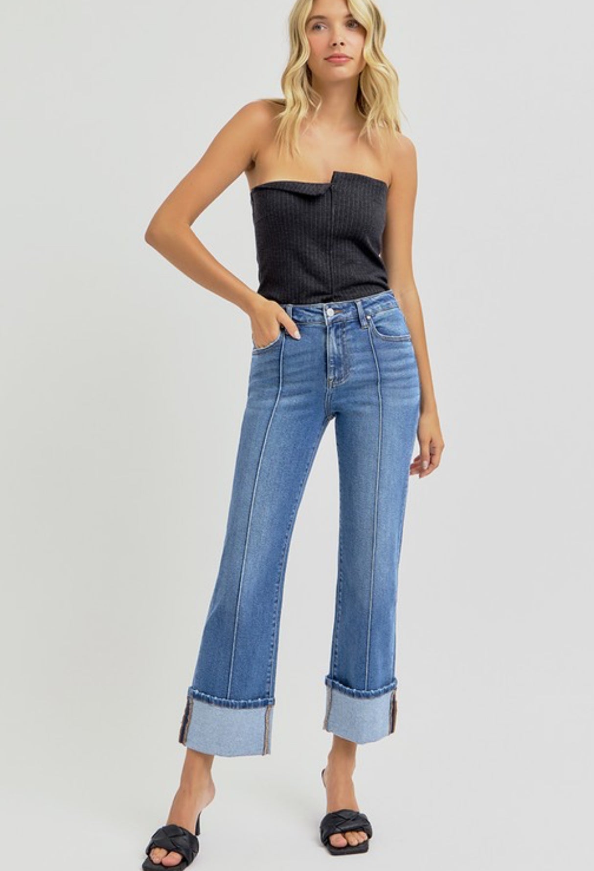 Rodeo Cropped Fold-over Jean