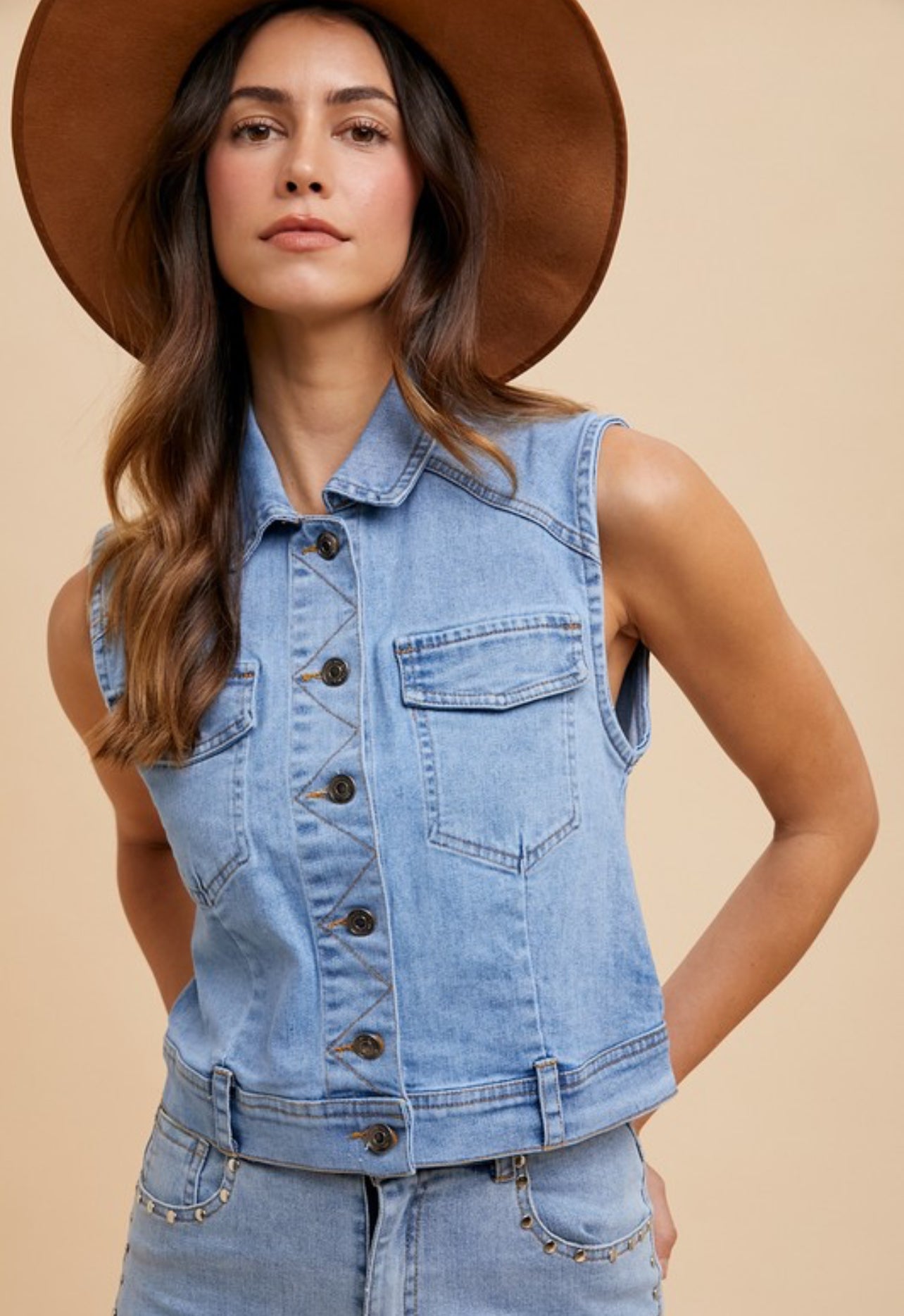 Reece Boho Denim Vest