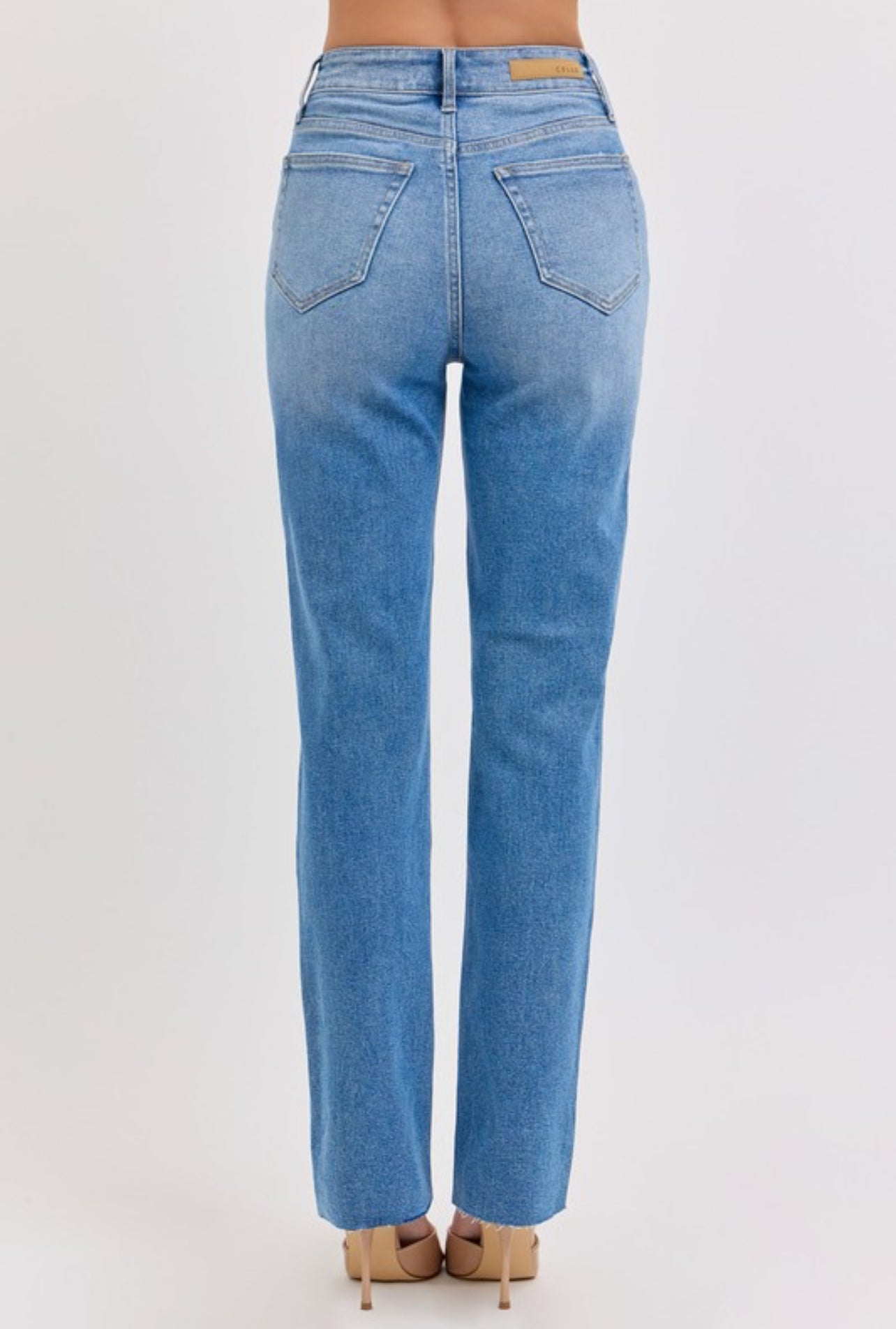 Selena High Rise Straight Jeans