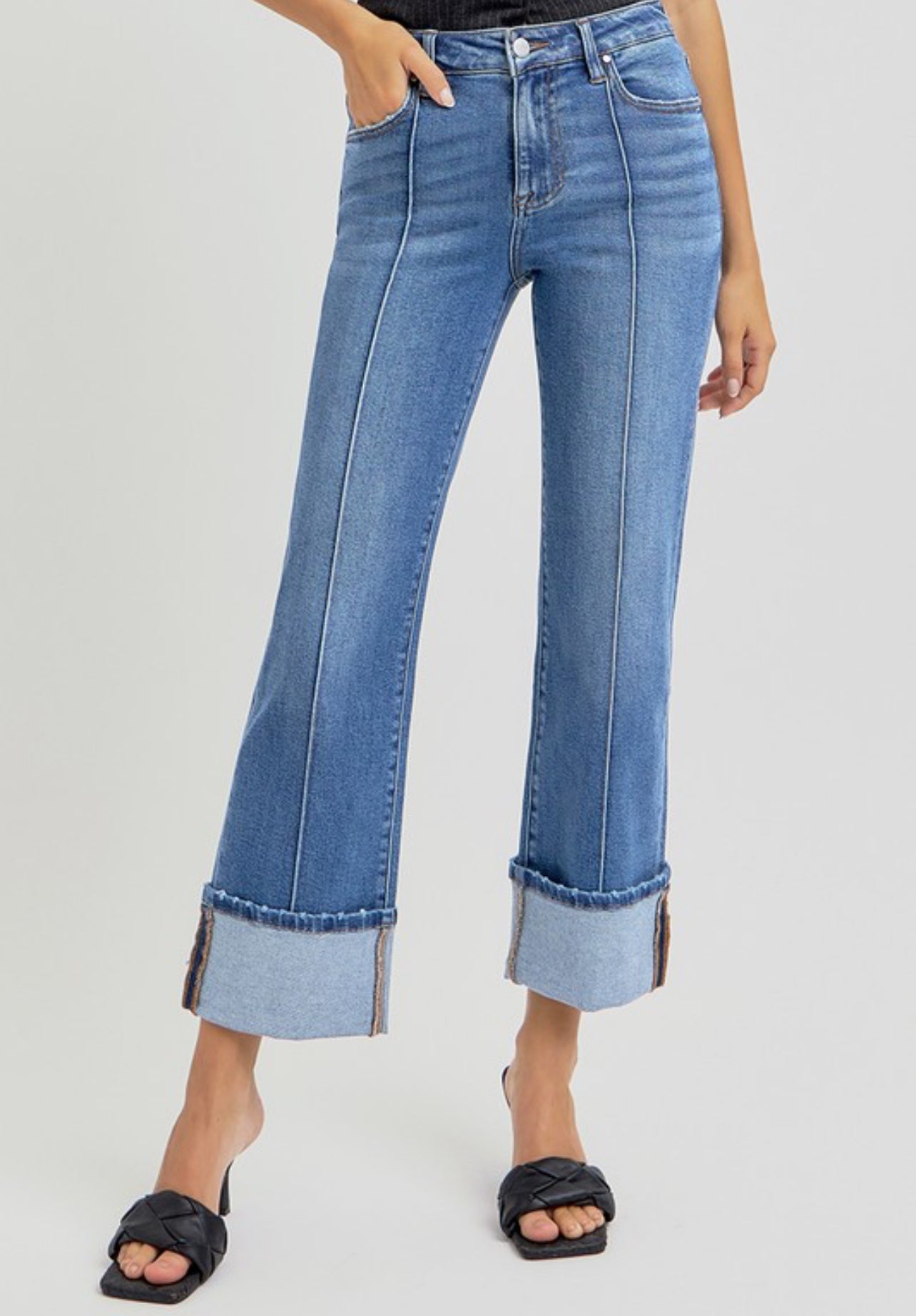 Rodeo Cropped Fold-over Jean