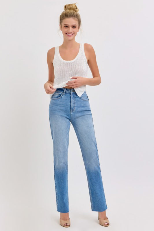 Selena High Rise Straight Jeans