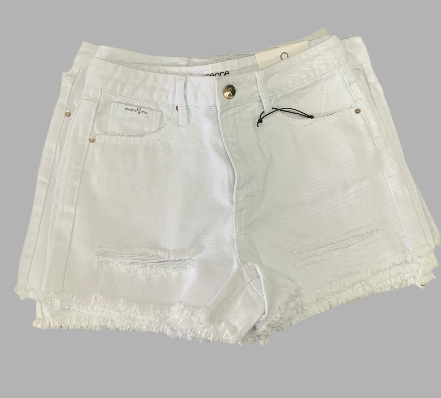 White Jean shorts