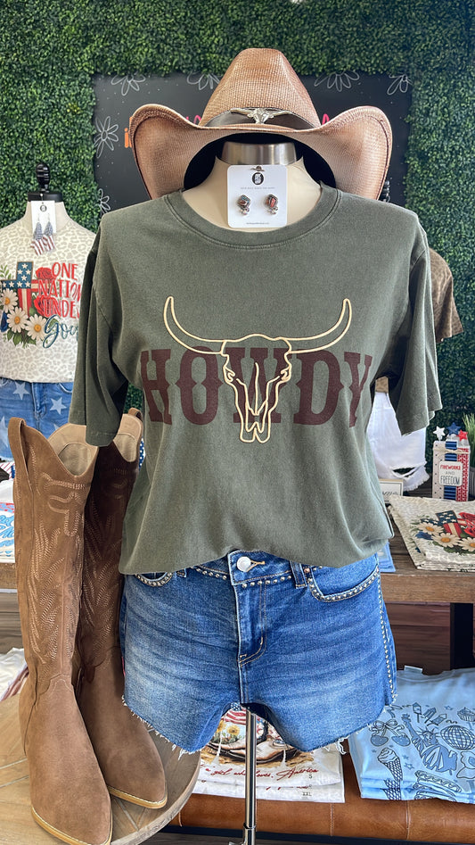 HOWDY SKULL TEE