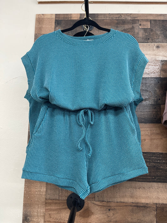 Melly Teal Two Piece Set