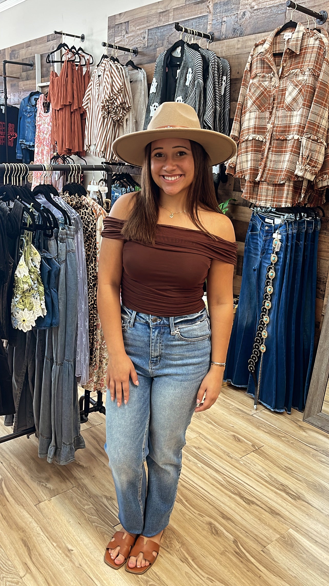 Off-the-Shoulder Sheer Top