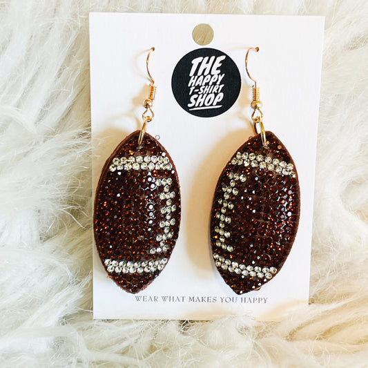 Sparkling Football Season Earrings