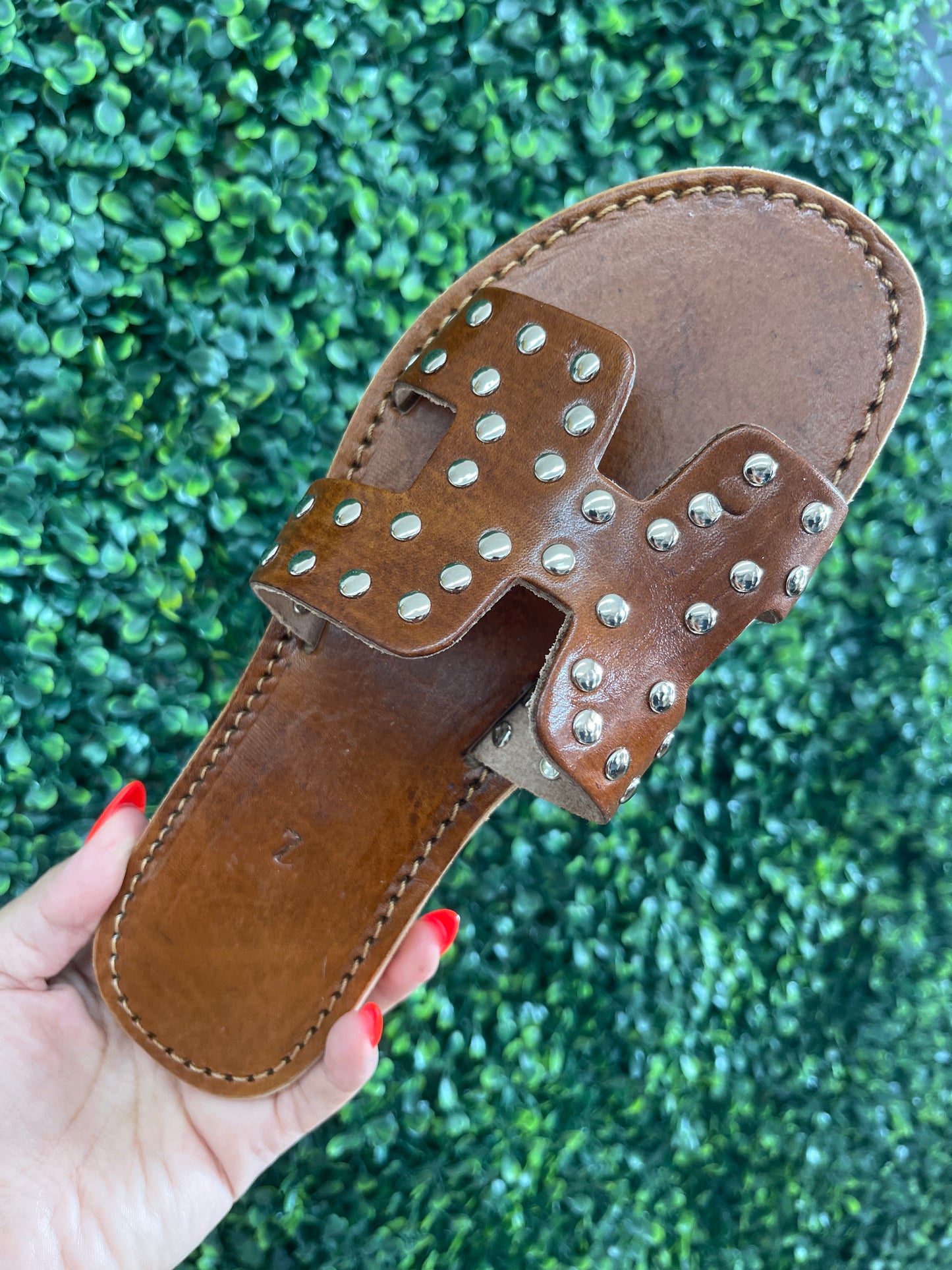 Stud Leather Sandals