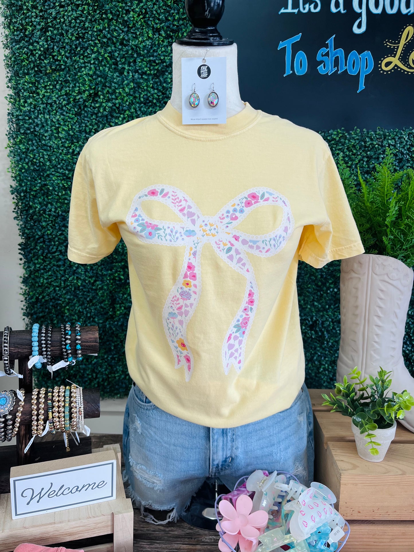 Buttercup Lace Bow Tee