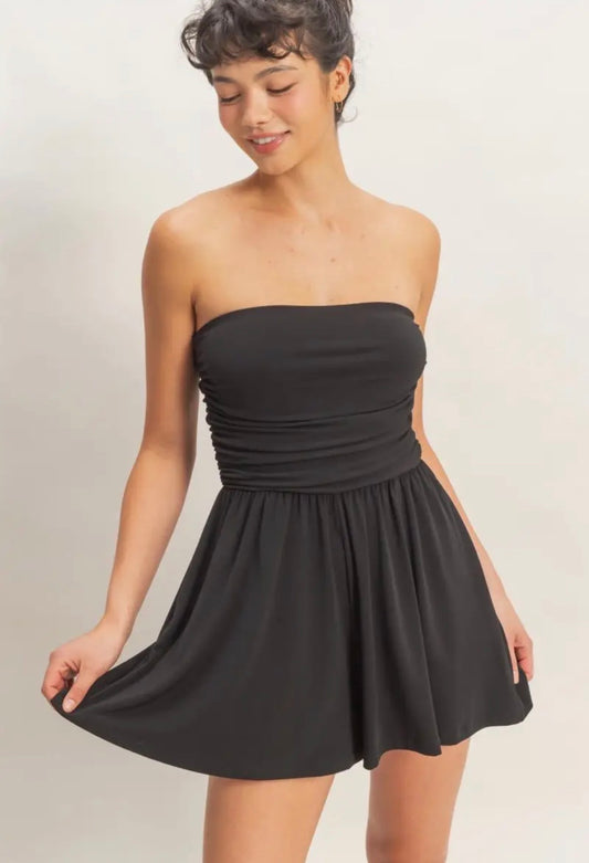 Black Coastal Cutie Romper