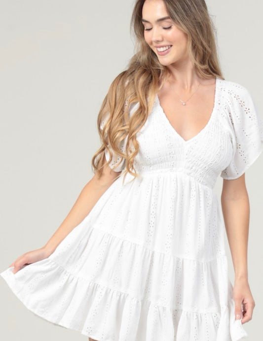 Lizzie Eyelet Lace Dress
