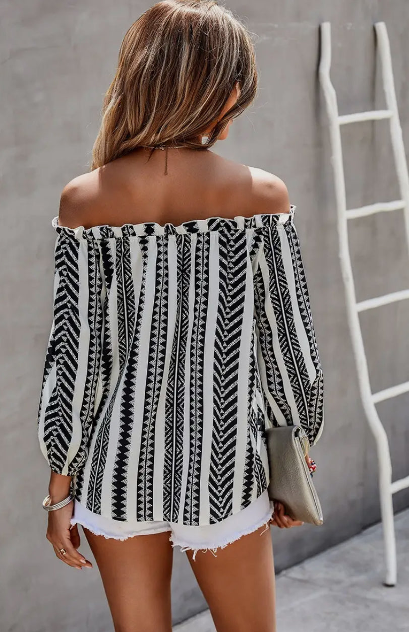 Arrows Off the Shoulder Top