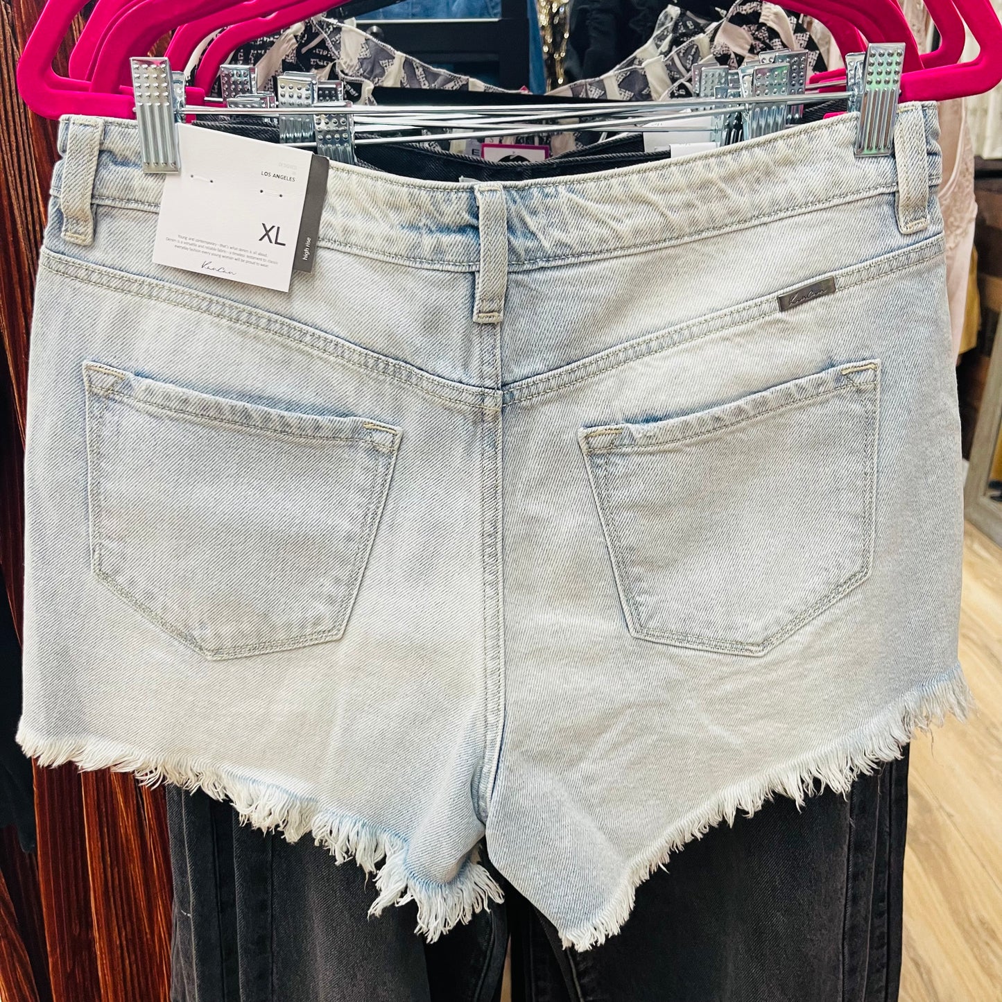 Risen Light Denim Shorts