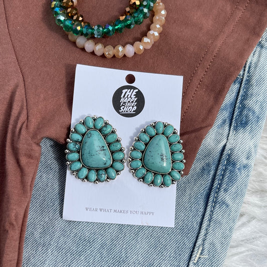 Turquoise Stones Earrings