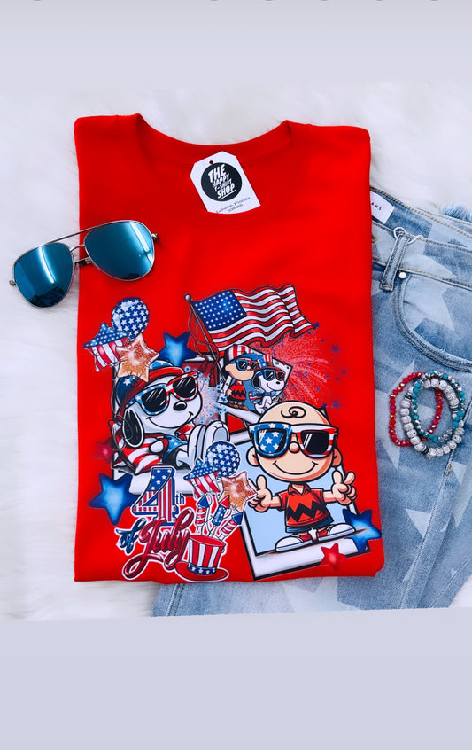 Red Fourth of July TEE