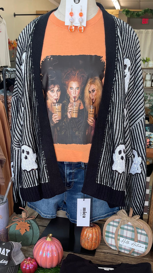 SPOOKY GHOST CARDIGAN ￼