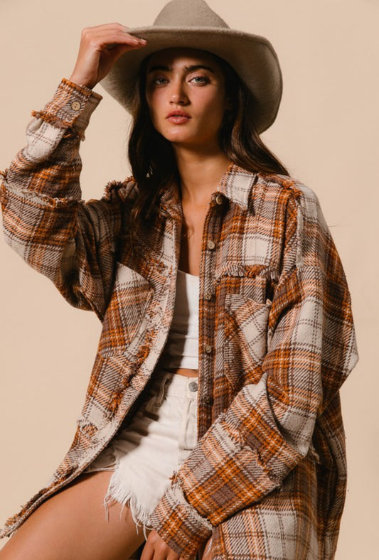 Oversized Plaid Jacket