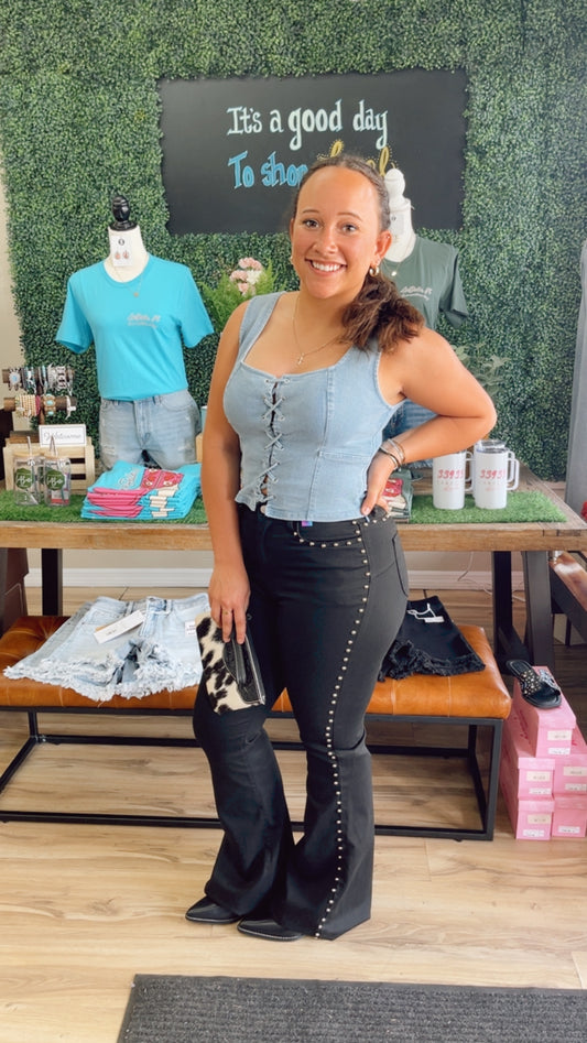 Denim Corset Top