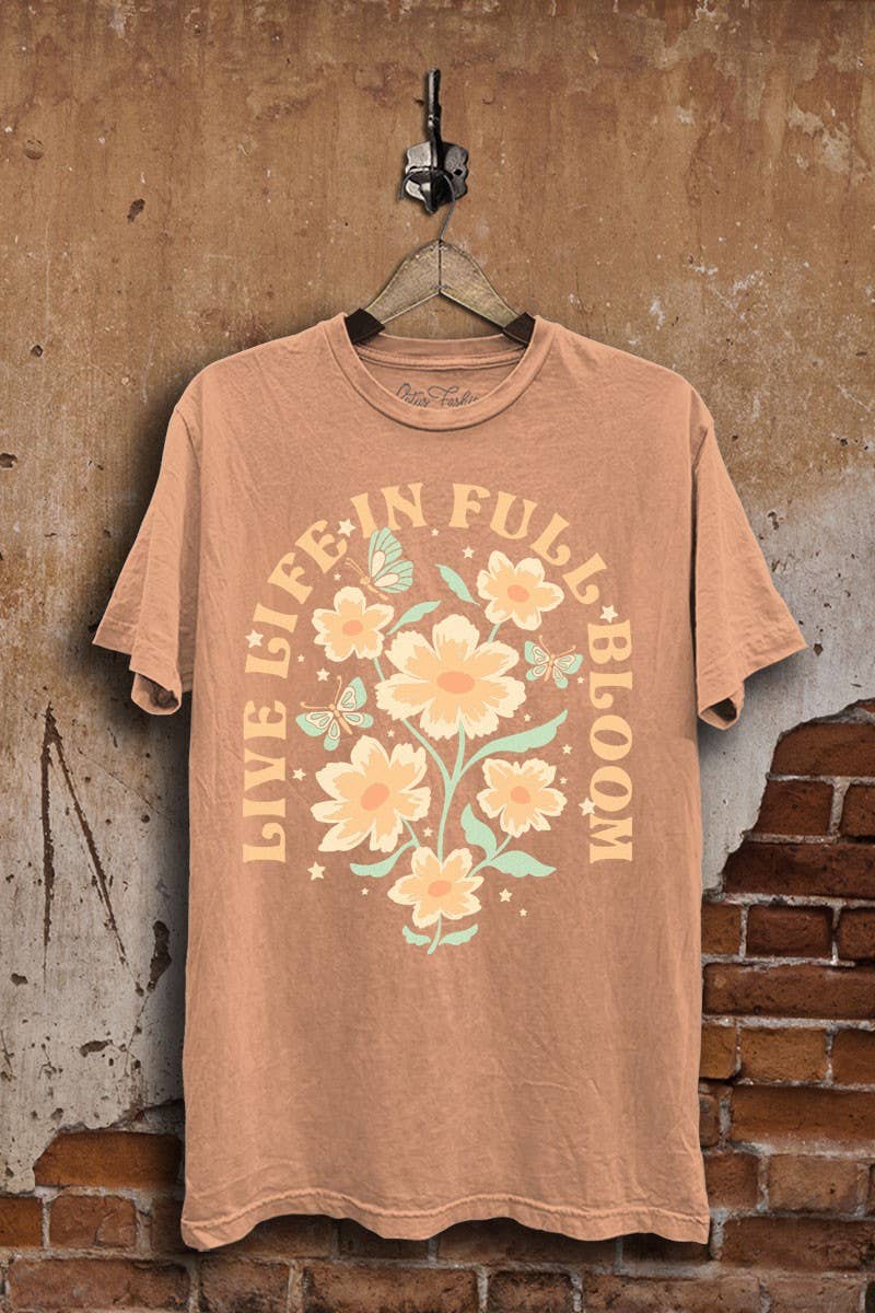 Live Life In Full Bloom Graphic Top