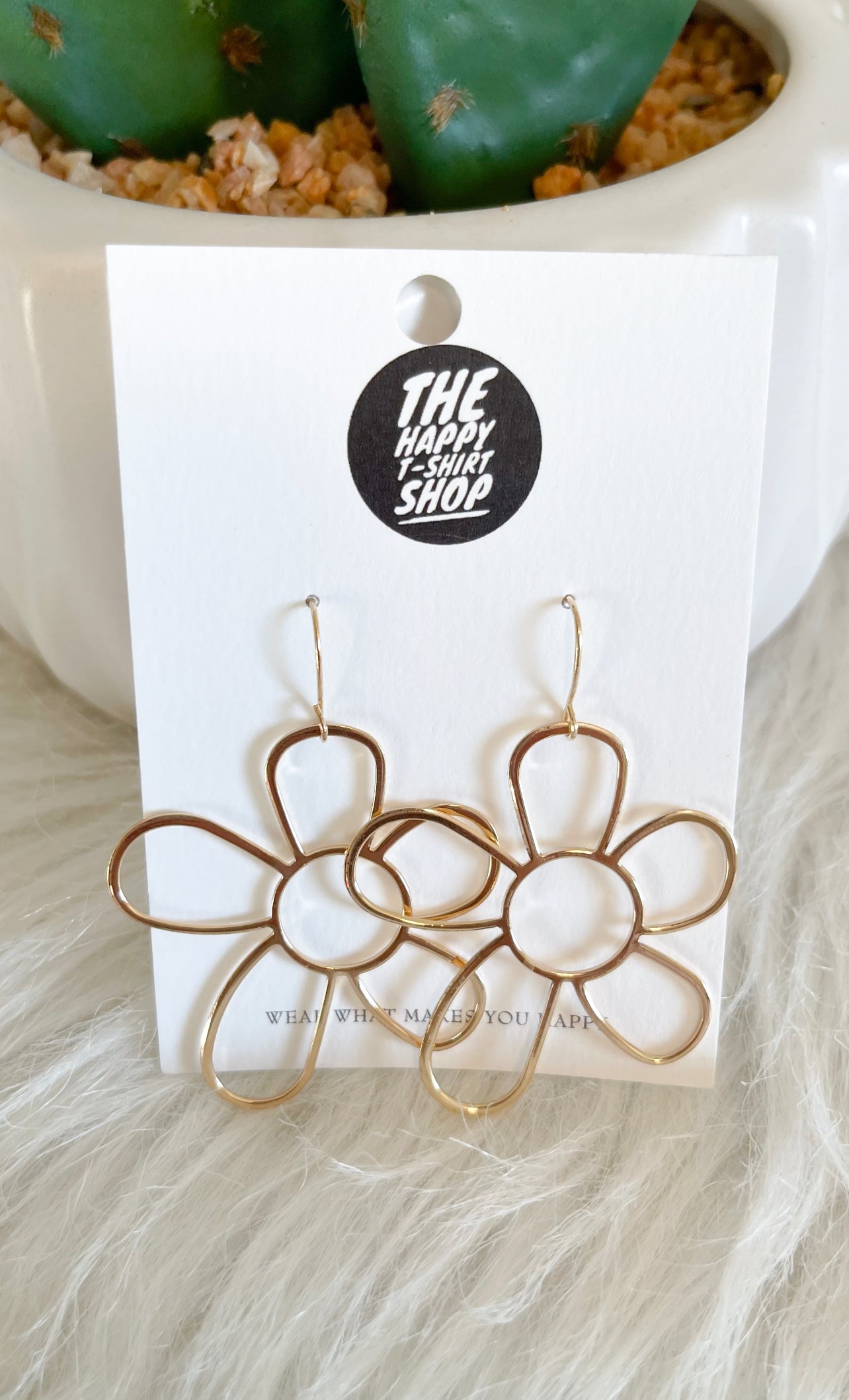 Gold Daisy Earrings